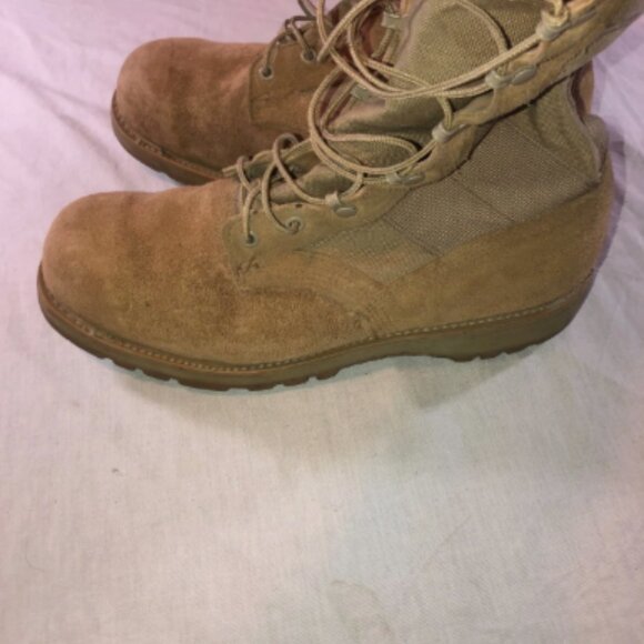 USGI TAN COMBAT LIGHTWEIGHT HOT WEATHER MILITARY sz10.5R TACTICAL BOOTS JD 32 main image 5